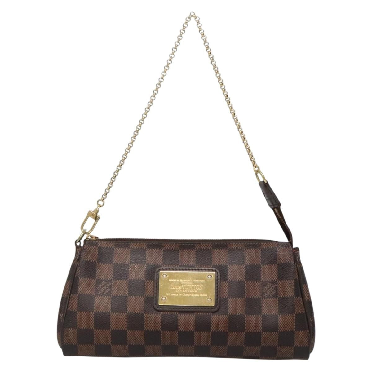 Louis Vuitton Eva Handbag Damier, BROWN, CANVAS, Shoulder bag