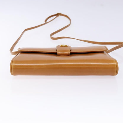 Gucci Vintage Flap Crossbody Bag Leather, BROWN, LEATHER, Shoulder bag