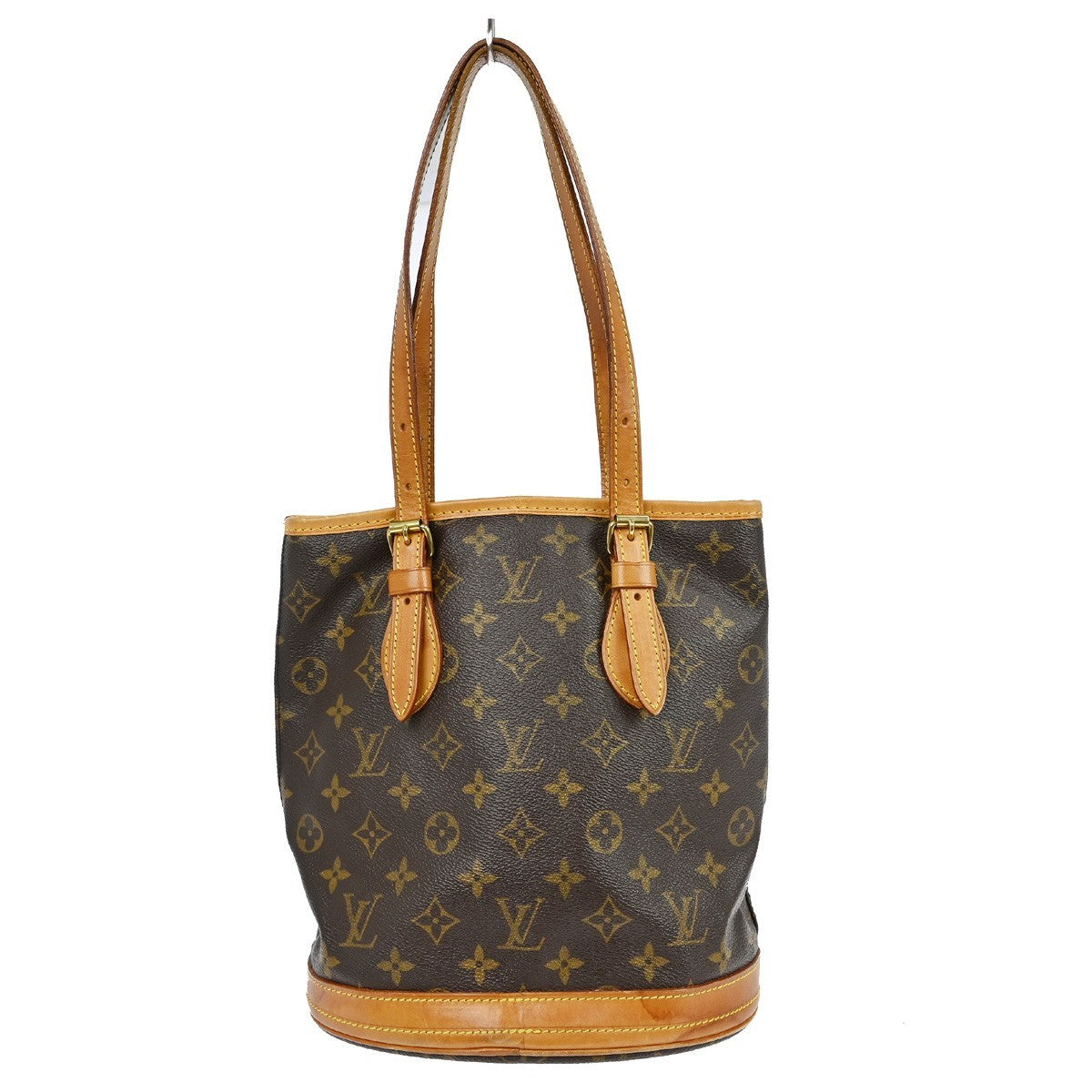 Louis Vuitton Petit Bucket Bag Monogram Canvas, Brown, Canvas, Tote Bag