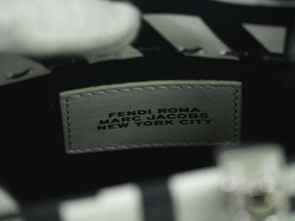 Fendi Sunshine Shopper Tote Leather, WHITE, LEATHER, Tote bag