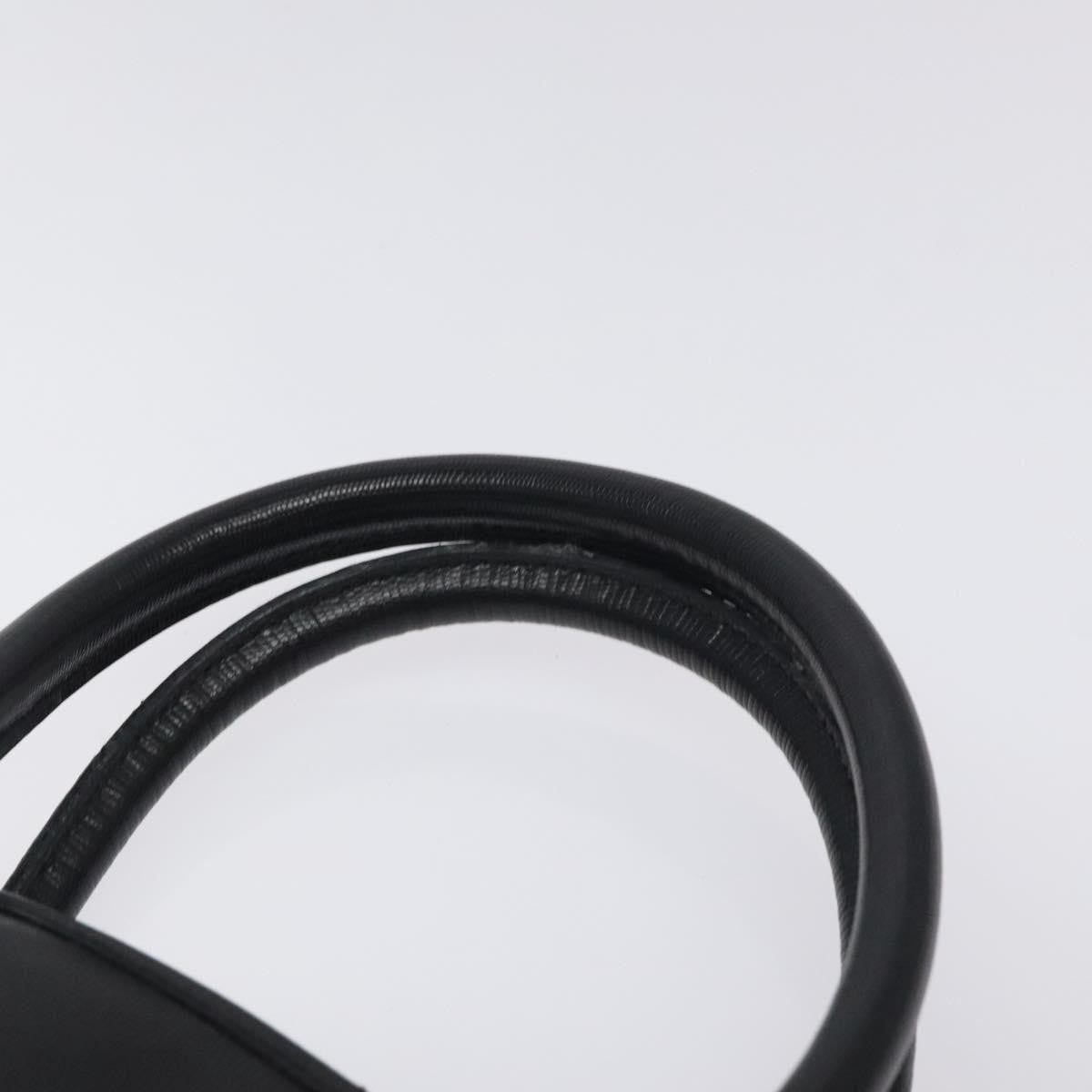 Celine Circle Logo Handbag Leather, BLACK, LEATHER, Handbag