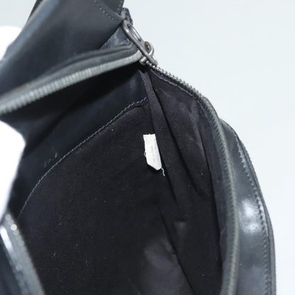 Bottega Veneta Utility Waist Bag Leather with Intrecciato, BLACK, LEATHER, Clutche & pouche