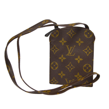 Louis Vuitton Pochette Secret Monogram canvas, BROWN, CANVAS, Clutche & pouche