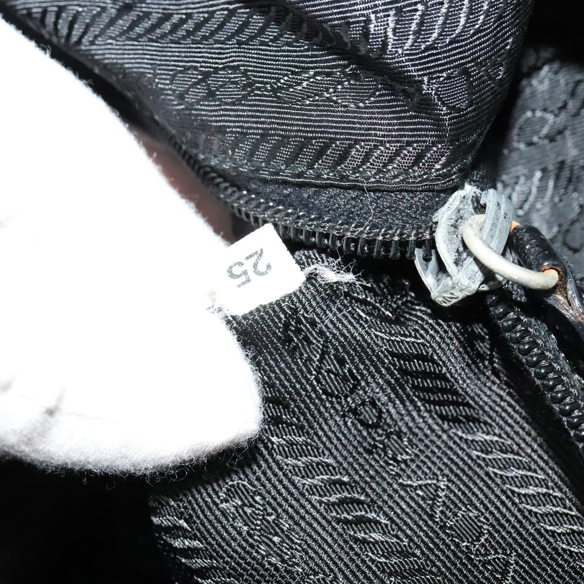 Prada Vintage Zip Handbag Tessuto, BLACK, NYLON, Handbag