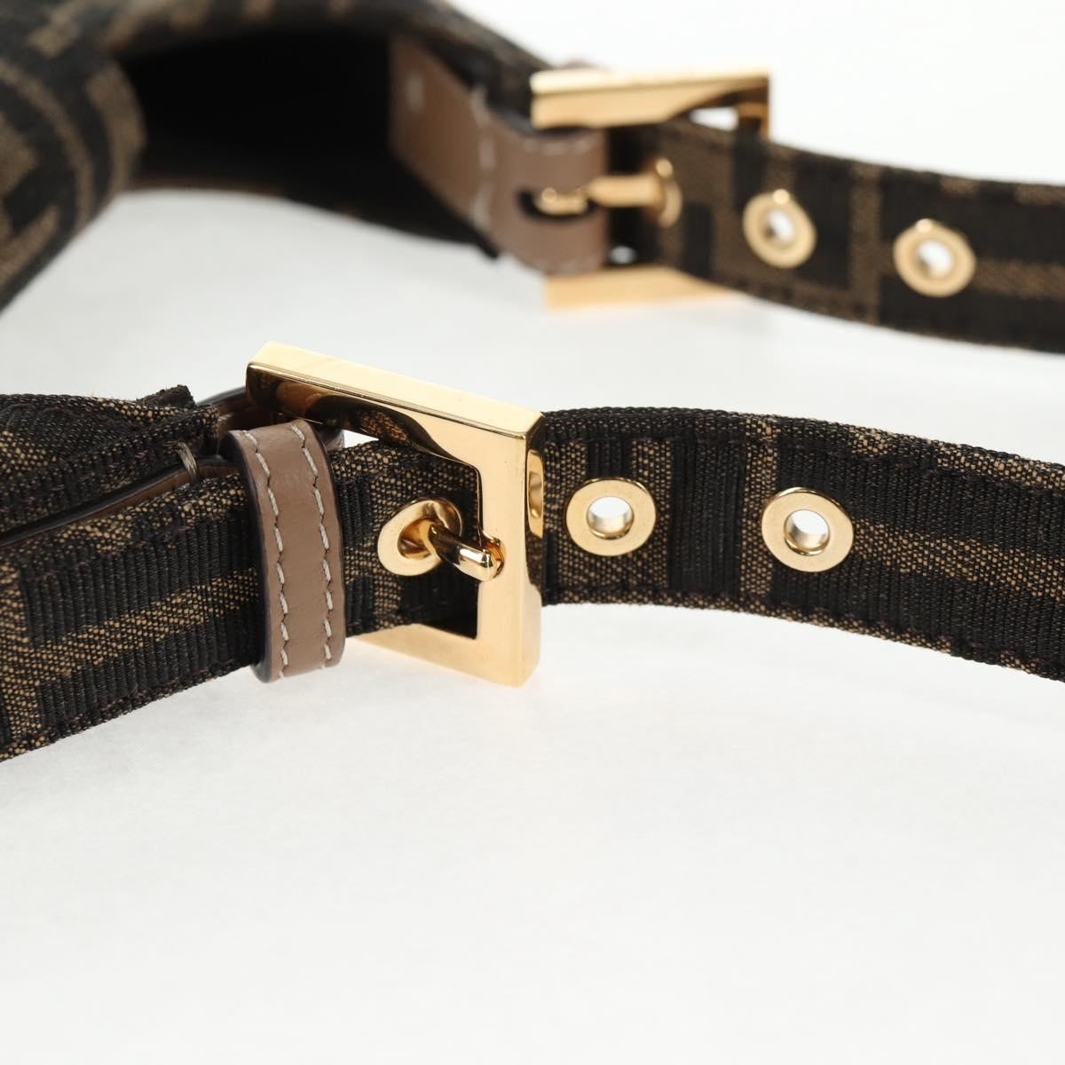 Fendi Cookie Hobo Zucca Canvas, BROWN, CANVAS, Handbag