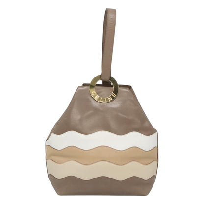 Celine Shoulder Bag Leather, BROWN, LEATHER, Shoulder bag