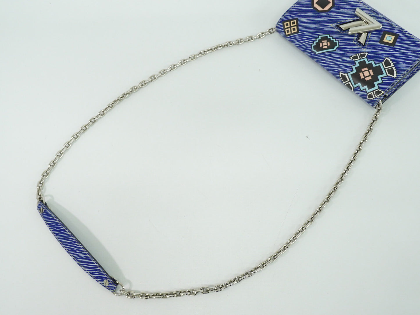 Louis Vuitton Twist Chain Wallet Epi Leather, BLUE, DENIM_JEANS, Shoulder bag
