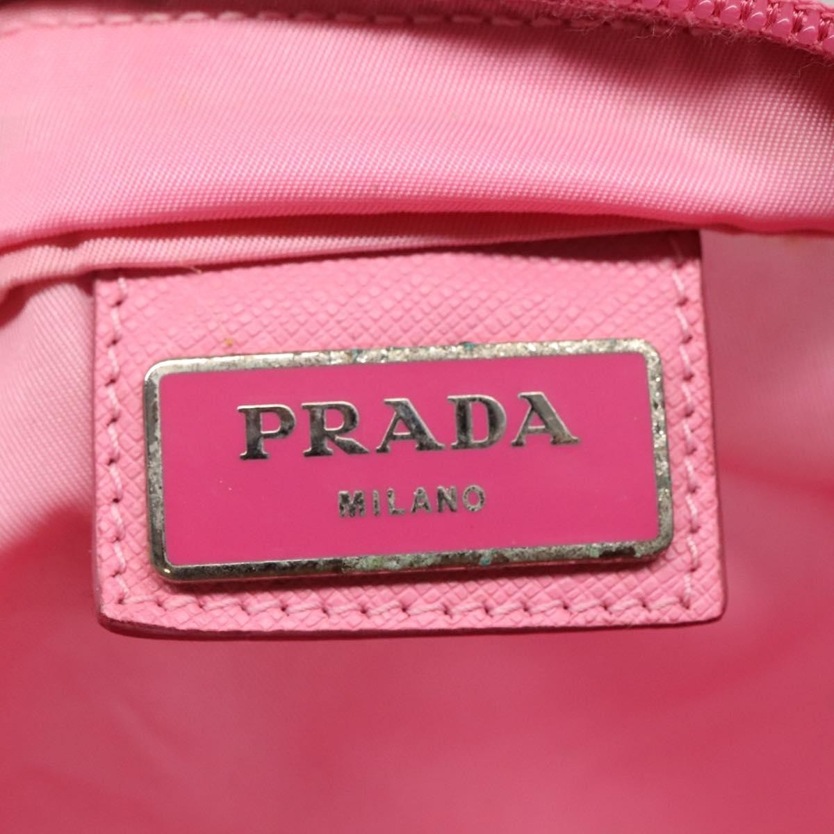 Prada Front Pocket Messenger Bag Tessuto, PINK, NYLON, Shoulder bag