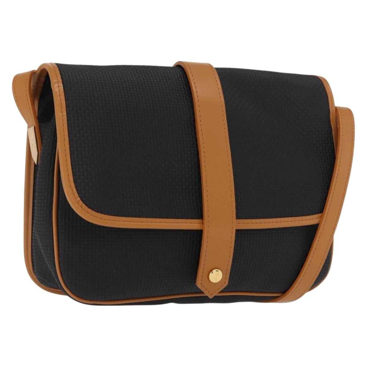 Saint Laurent Vintage Shoulder Bag Canvas, BLACK, CANVAS, Shoulder bag