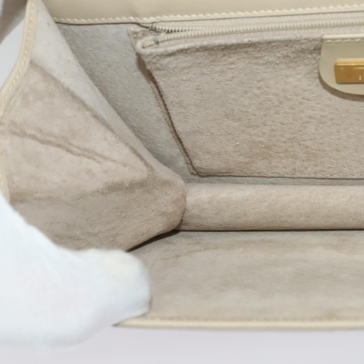 Gucci Vintage Interlocking G Flap Shoulder Bag Leather, BEIGE, LEATHER, Shoulder bag