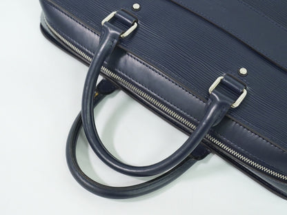 Louis Vuitton Brooks Briefcase Epi Leather, NAVY, LEATHER, Briefcase