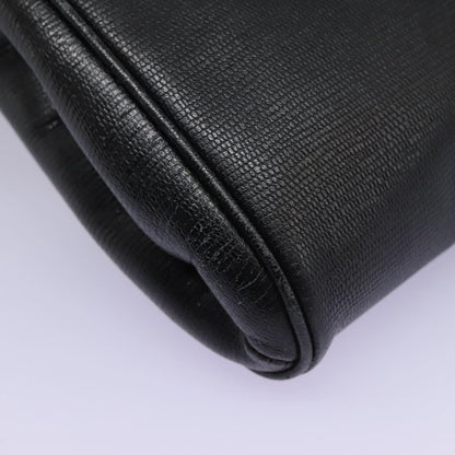 Celine Vintage Circle Logo Crossbody Bag Leather, BLACK, LEATHER, Crossbody bag