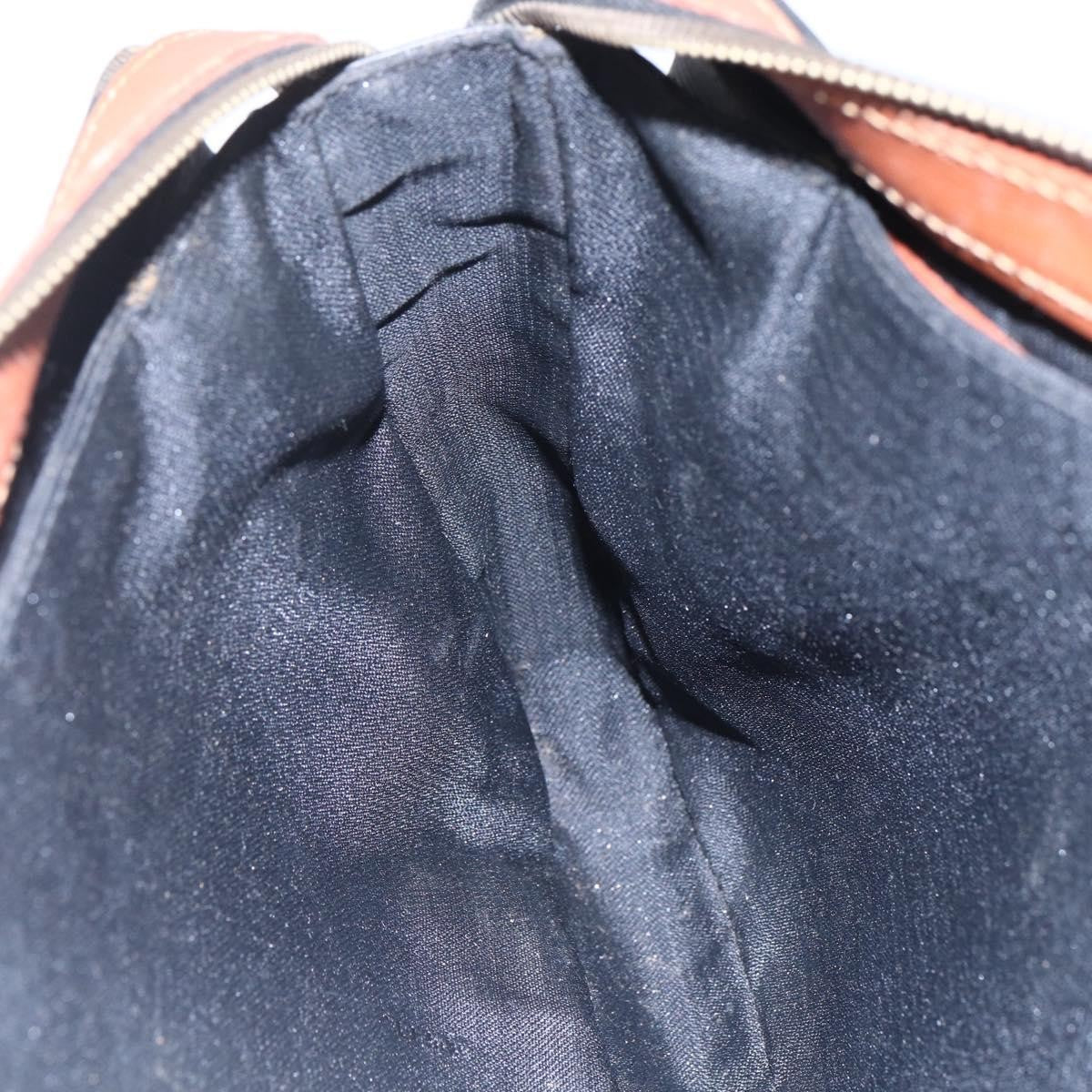 Fendi Vintage Pequin Convertible Boston Bag Coated Canvas, BROWN, CANVAS, Handbag