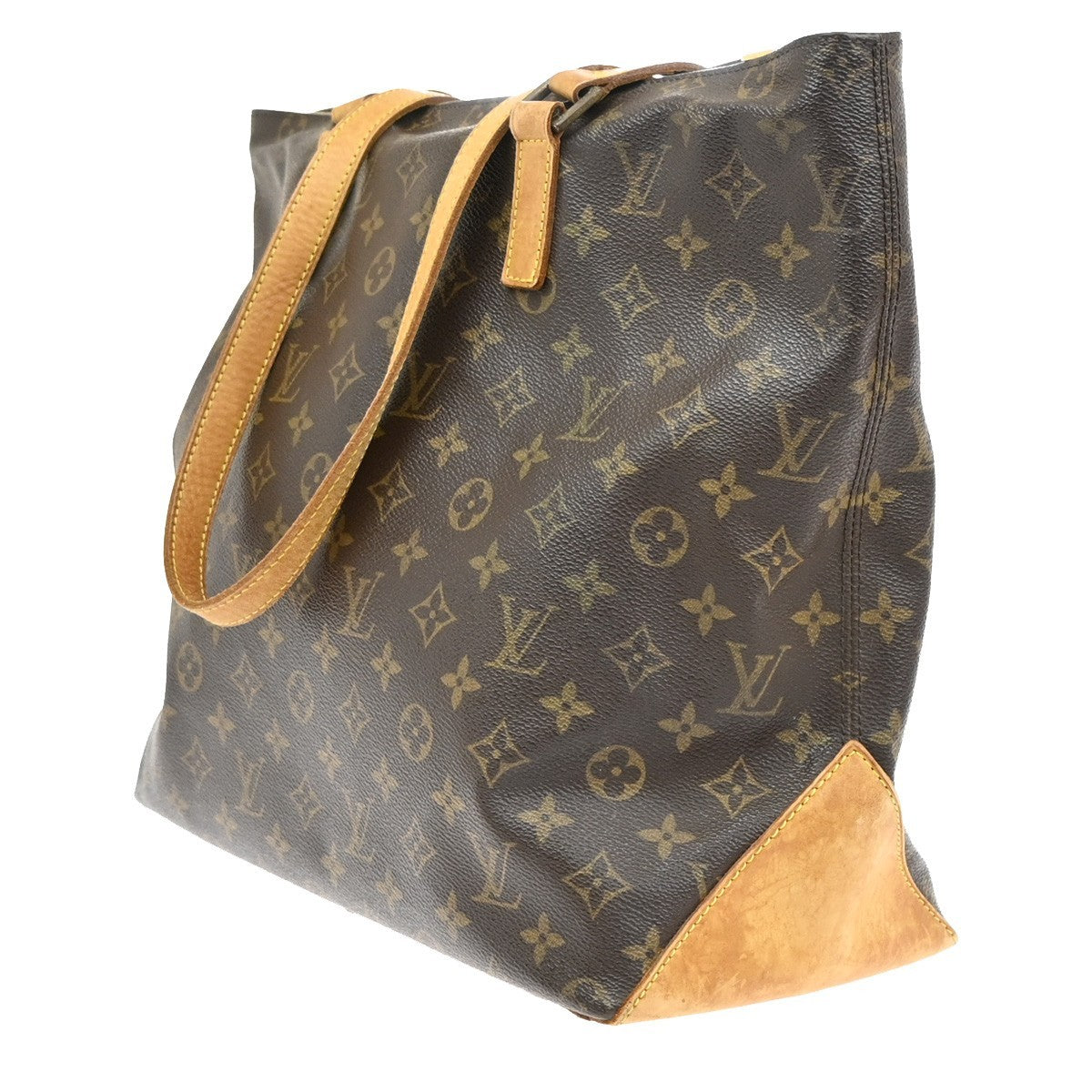 Louis Vuitton Cabas Mezzo Monogram Canvas, BROWN, CANVAS, Tote bag