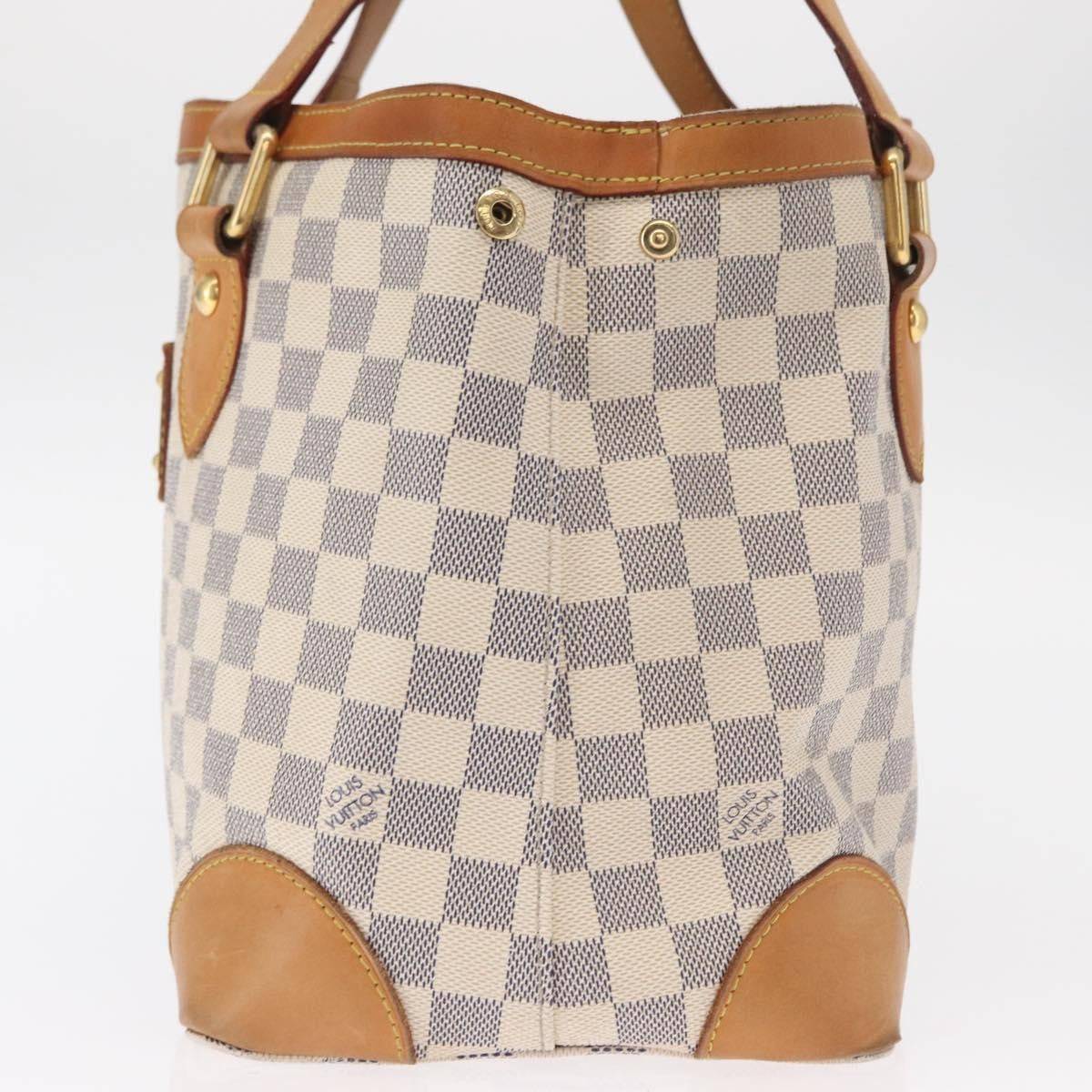 Louis Vuitton Hampstead Handbag Damier, WHITE, CANVAS, Tote bag