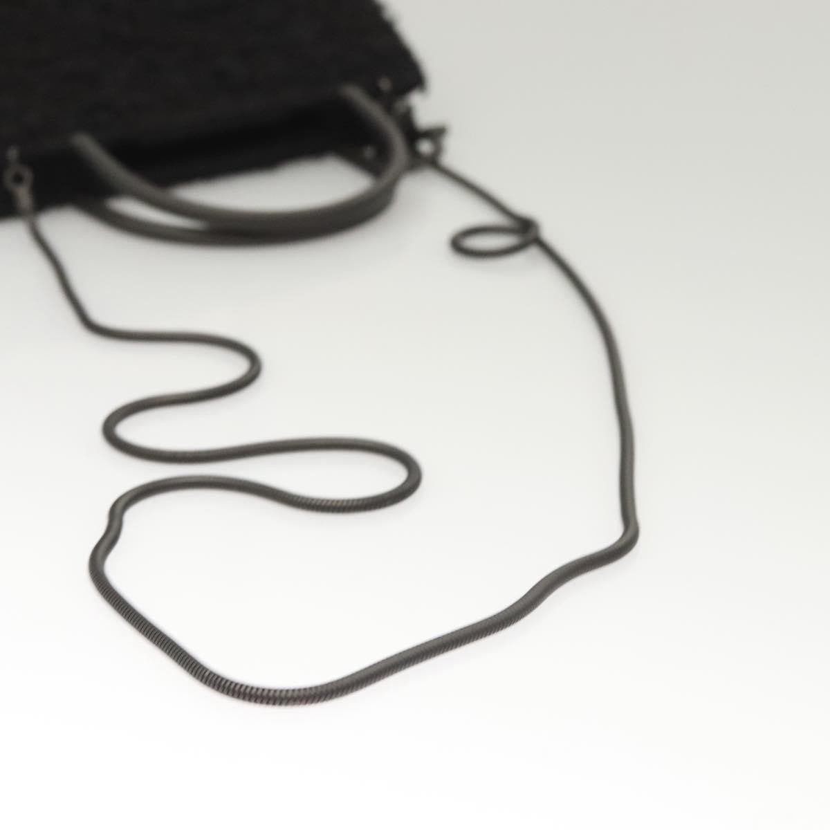 Salvatore Ferragamo Gancini handbag Wool, BLACK, WOOL, Handbag