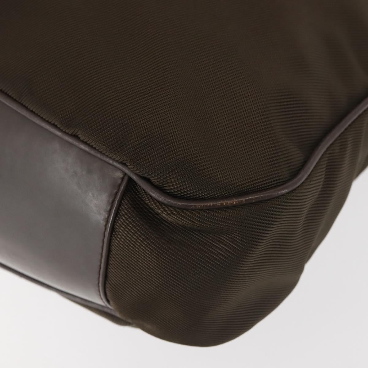 Gucci Sherry bamboo Shoulder Bag Nylon, KHAKI, NYLON, Shoulder bag