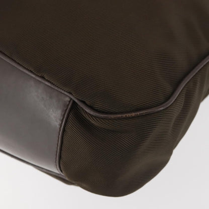 Gucci Sherry bamboo Shoulder Bag Nylon, KHAKI, NYLON, Shoulder bag