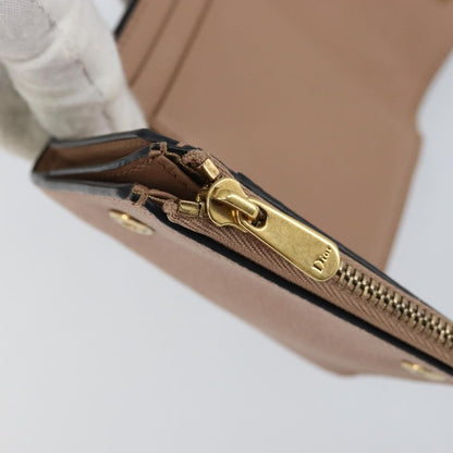 Christian Dior Saddle Lotus Wallet Leather, BEIGE, LEATHER, Wallets