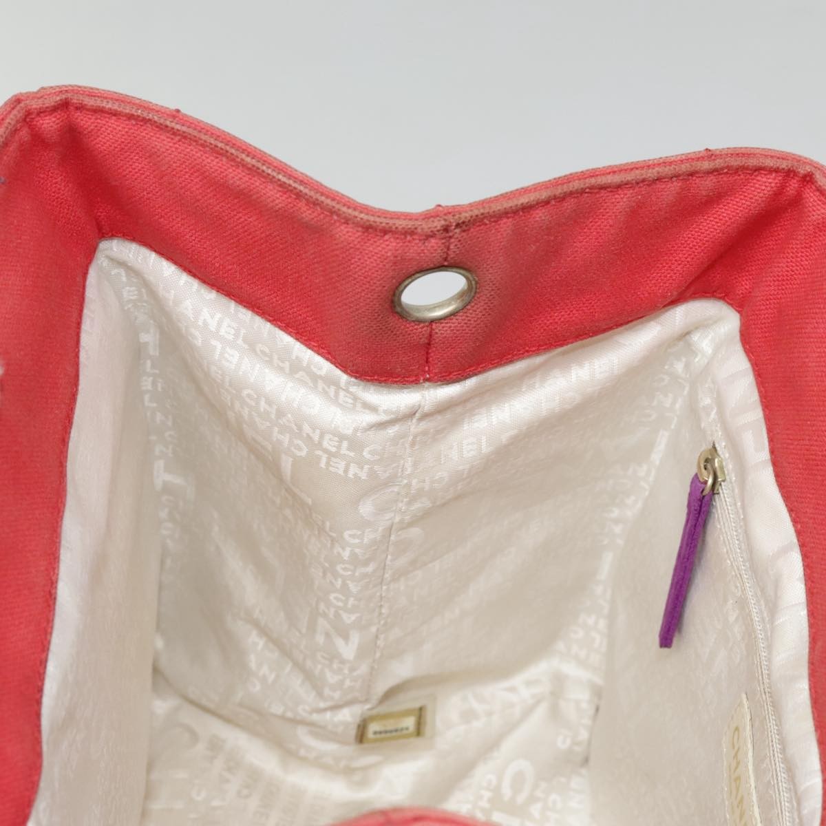 Chanel Chocolate Bar Coco Mark handbag Canvas, RED, CANVAS, Handbag