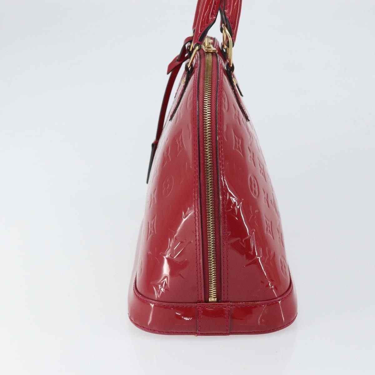 Louis Vuitton Alma Handbag Monogram Vernis, RED, PATENT_LEATHER, Handbag