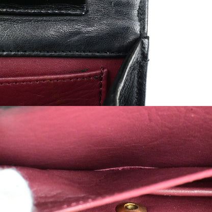 Chanel Wallet on Chain Stitched Leather, BLACK, LEATHER, Clutche & pouche