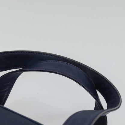 Celine Circle Logo Handbag Leather, BLUE, LEATHER, Handbag