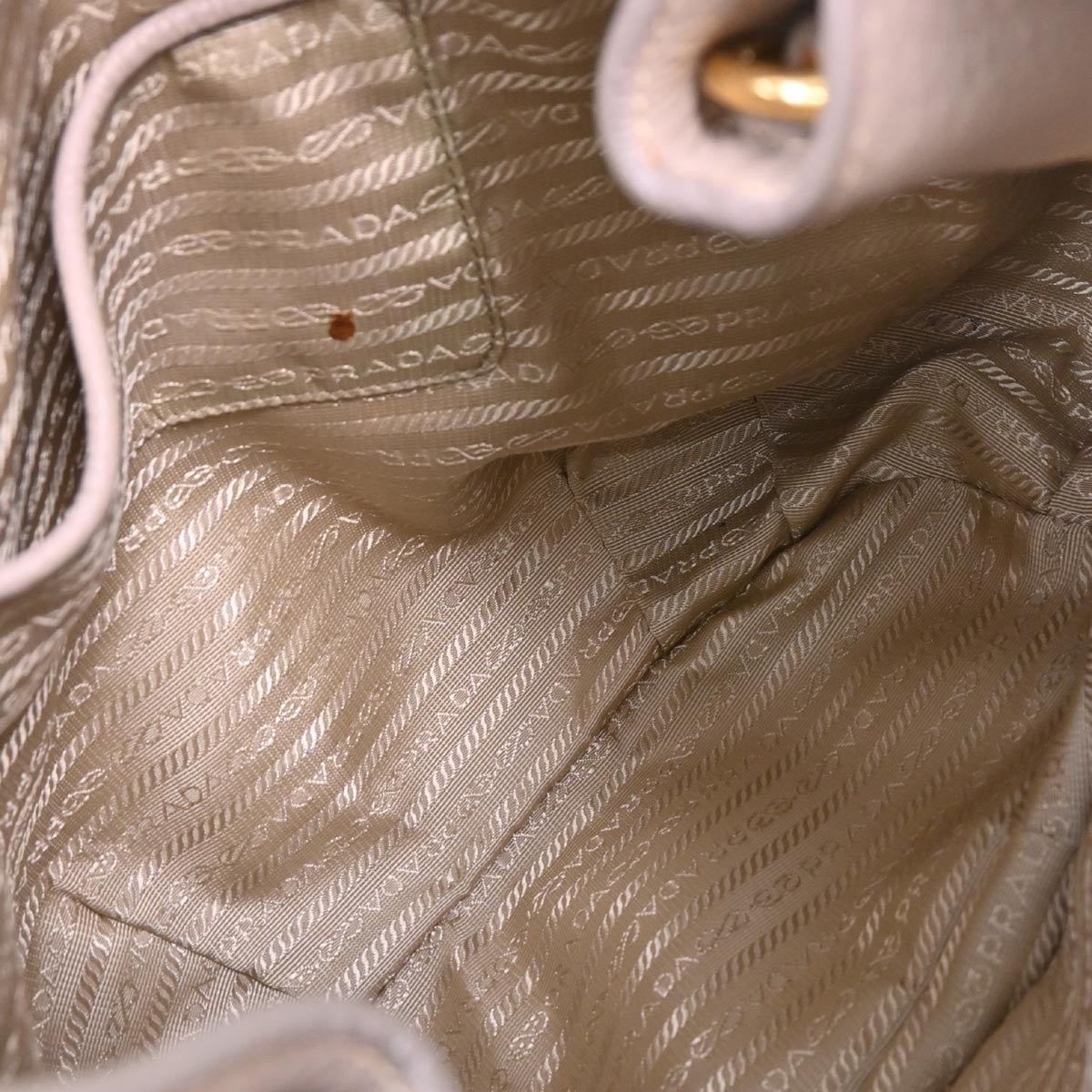 Prada Vintage Handbag Leather, GRAY, LEATHER, Handbag