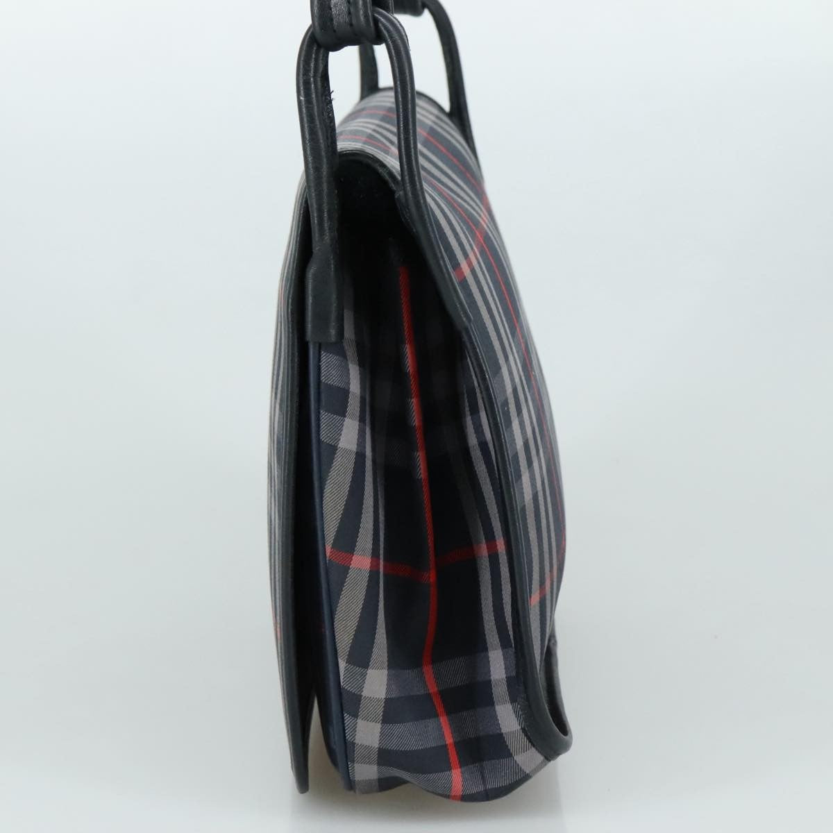 Burberry Nova Check Tote Leather, NAVY, CANVAS, Tote bag
