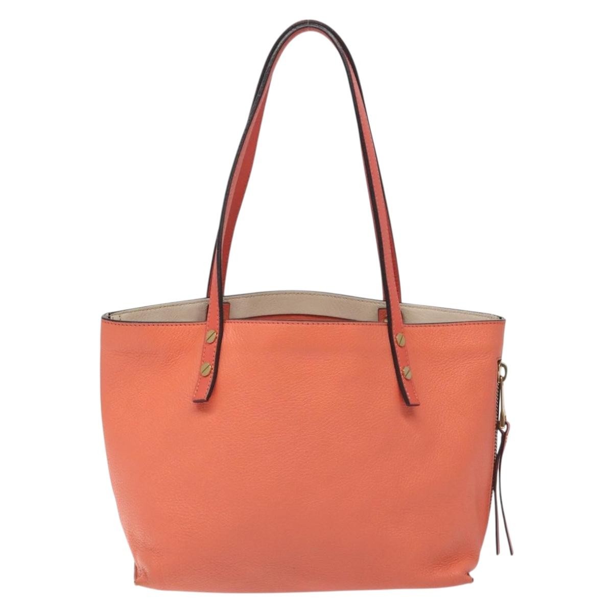 Chloe Dilan Tote Leather, ORANGE, LEATHER, Tote bag