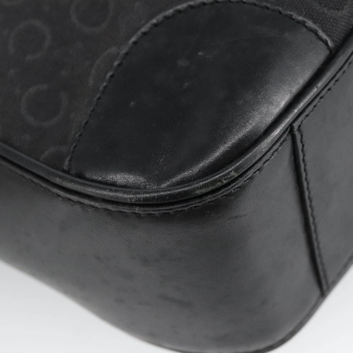 Celine Vintage Macadam Shoulder Bag Macadam Canva  Vinyl, BLACK, CANVAS, Shoulder bag