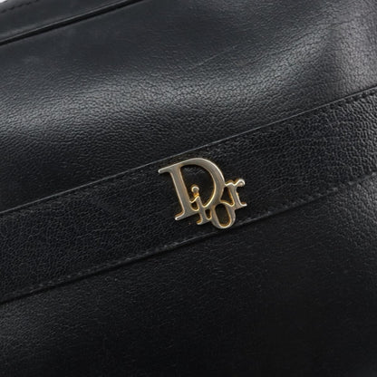 Christian Dior Vintage Shoulder Bag Leather, NAVY, LEATHER, Shoulder bag