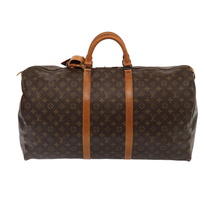 Louis Vuitton Keepall Bag Monogram Canvas, BROWN, CANVAS, Travel bag