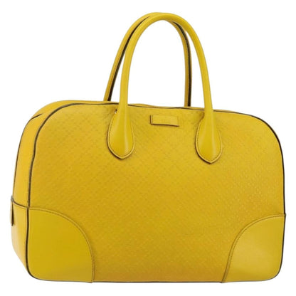Gucci Bright Top Handle Bag Diamante Leather, YELLOW, LEATHER, Handbag