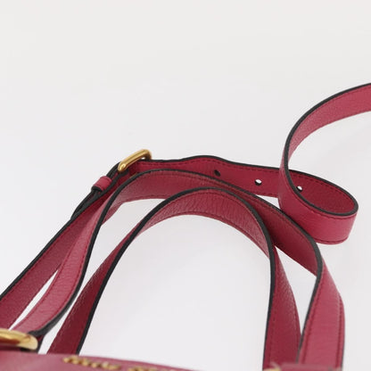 Miu Miu Phenix Convertible Tote Leather, PINK, LEATHER, Tote bag