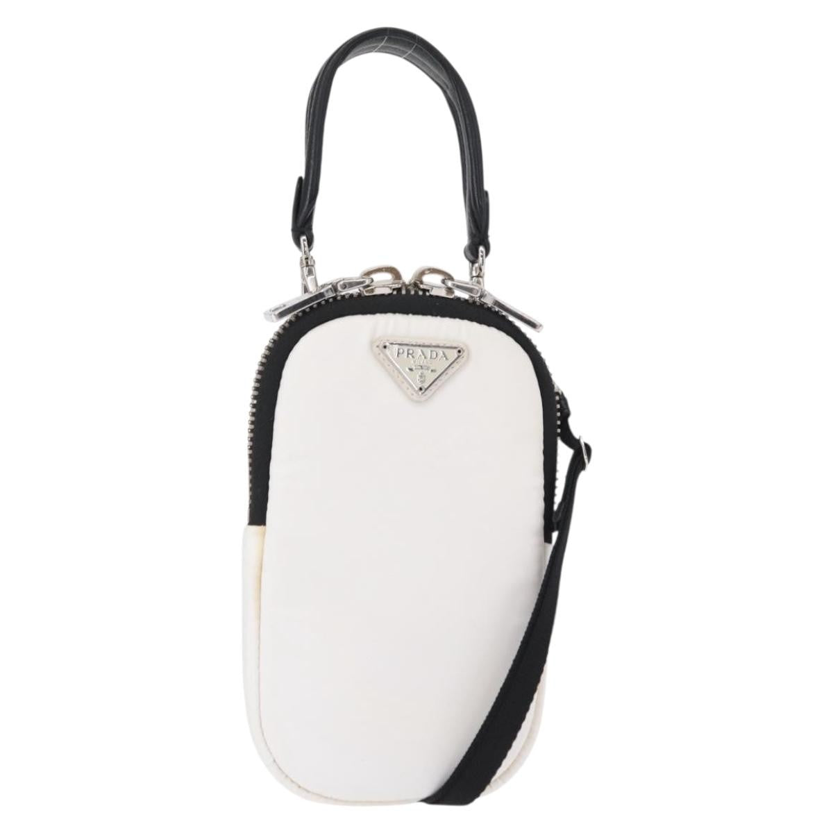 Prada Cargo Phone Holder Crossbody Bag Tessuto, WHITE, NYLON, Shoulder bag