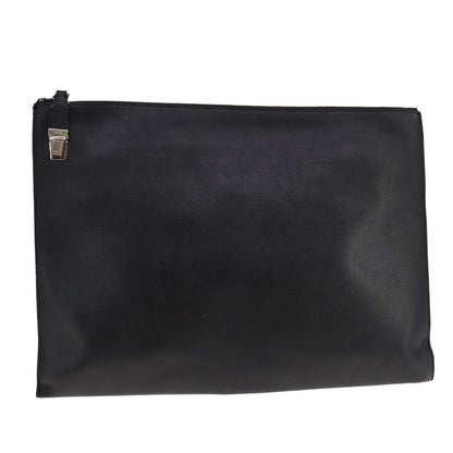 Prada Vintage Pouch Leather, BLACK, LEATHER, Clutche & pouche