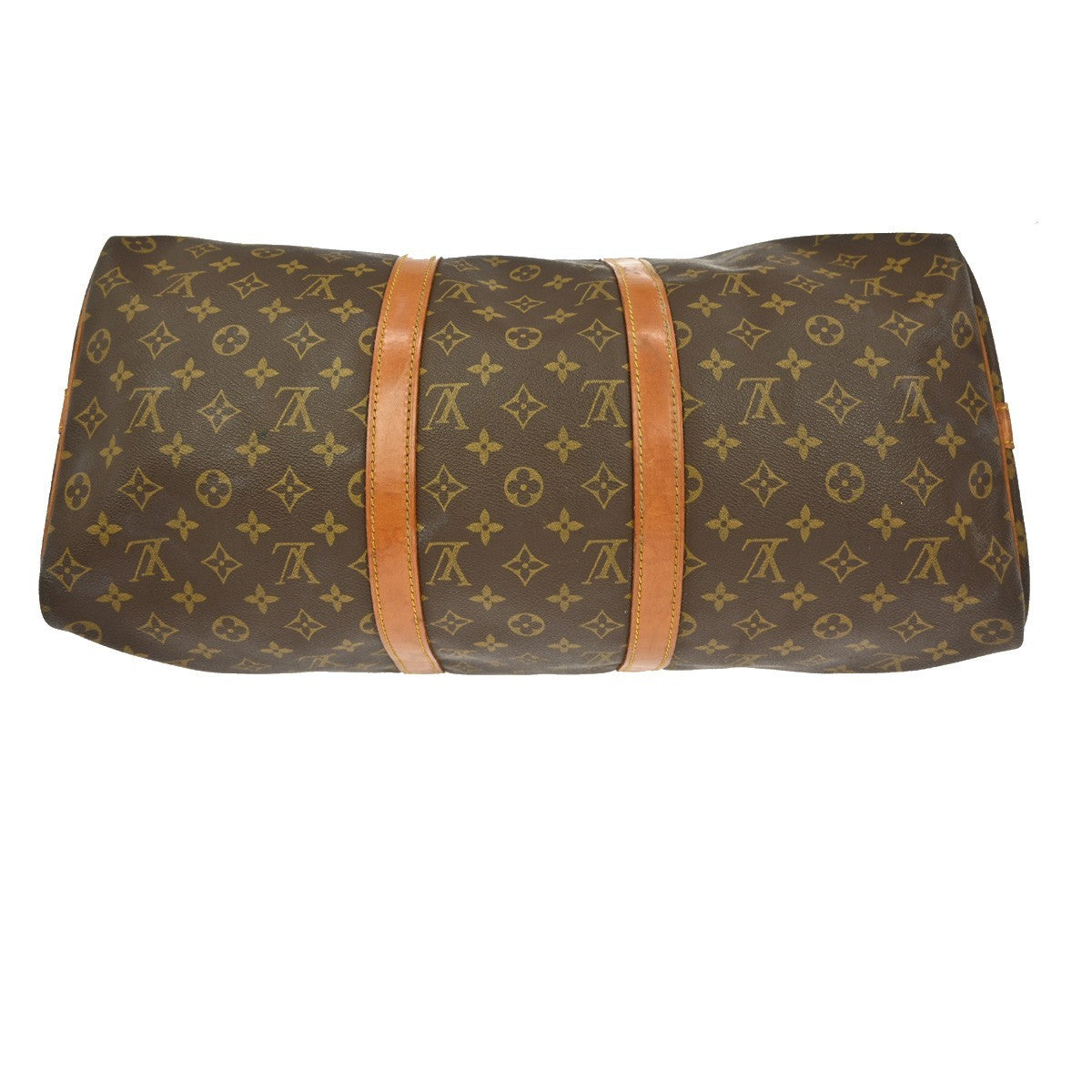 Louis Vuitton Keepall Bag Monogram Canvas, BROWN, CANVAS, Travel bag