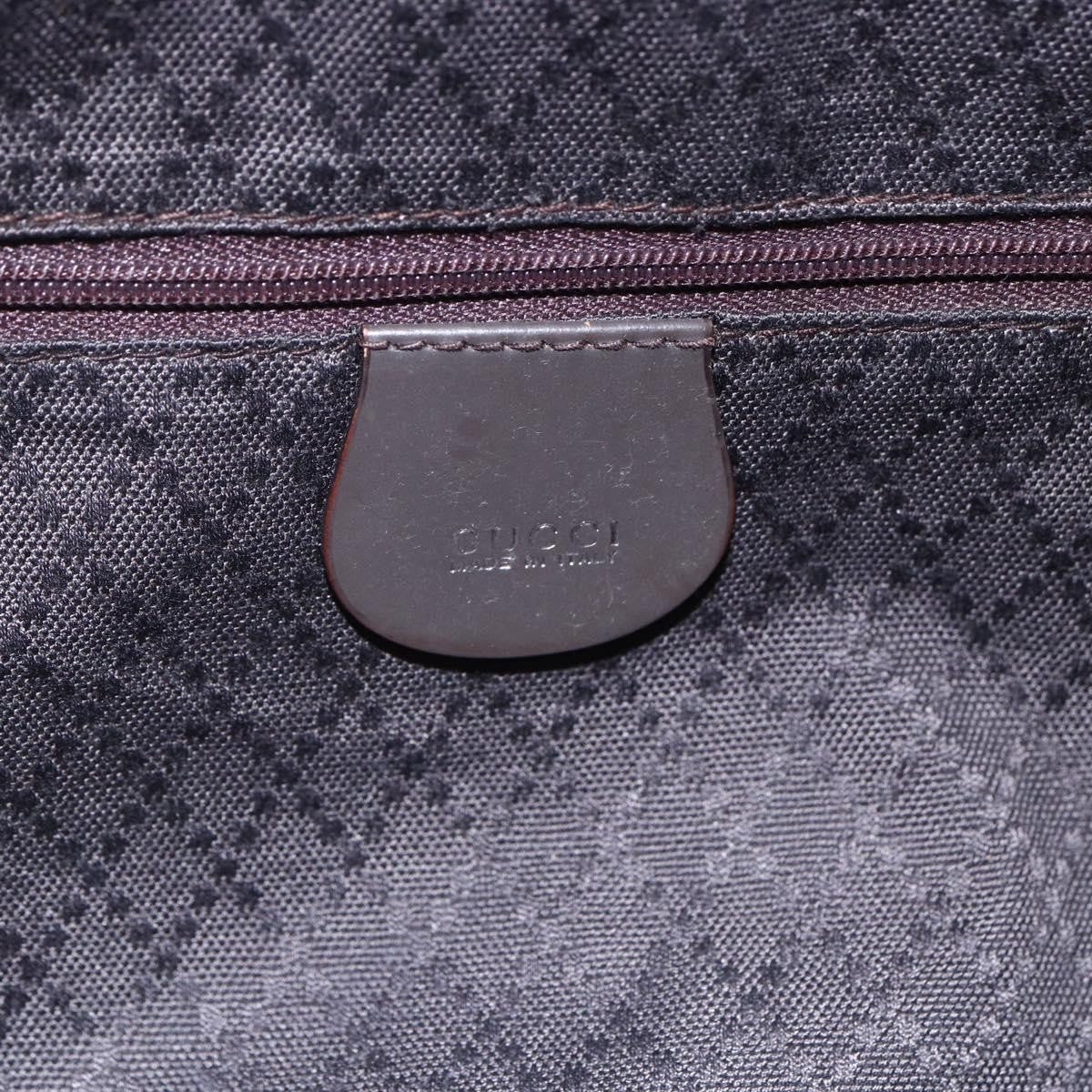 Gucci Vintage Bamboo Handle Bag Nylon, BROWN, NYLON, Handbag