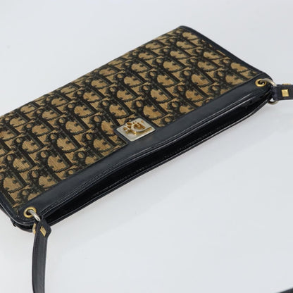 Christian Dior Vintage Trotter Shoulder Bag Canvas, NAVY, CANVAS, Shoulder bag