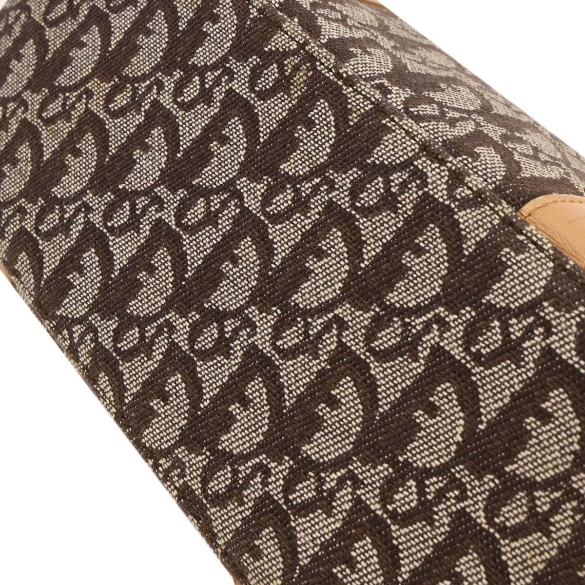 Christian Dior Trotteur Tote Bag Canvas, BROWN, CANVAS, Tote bag