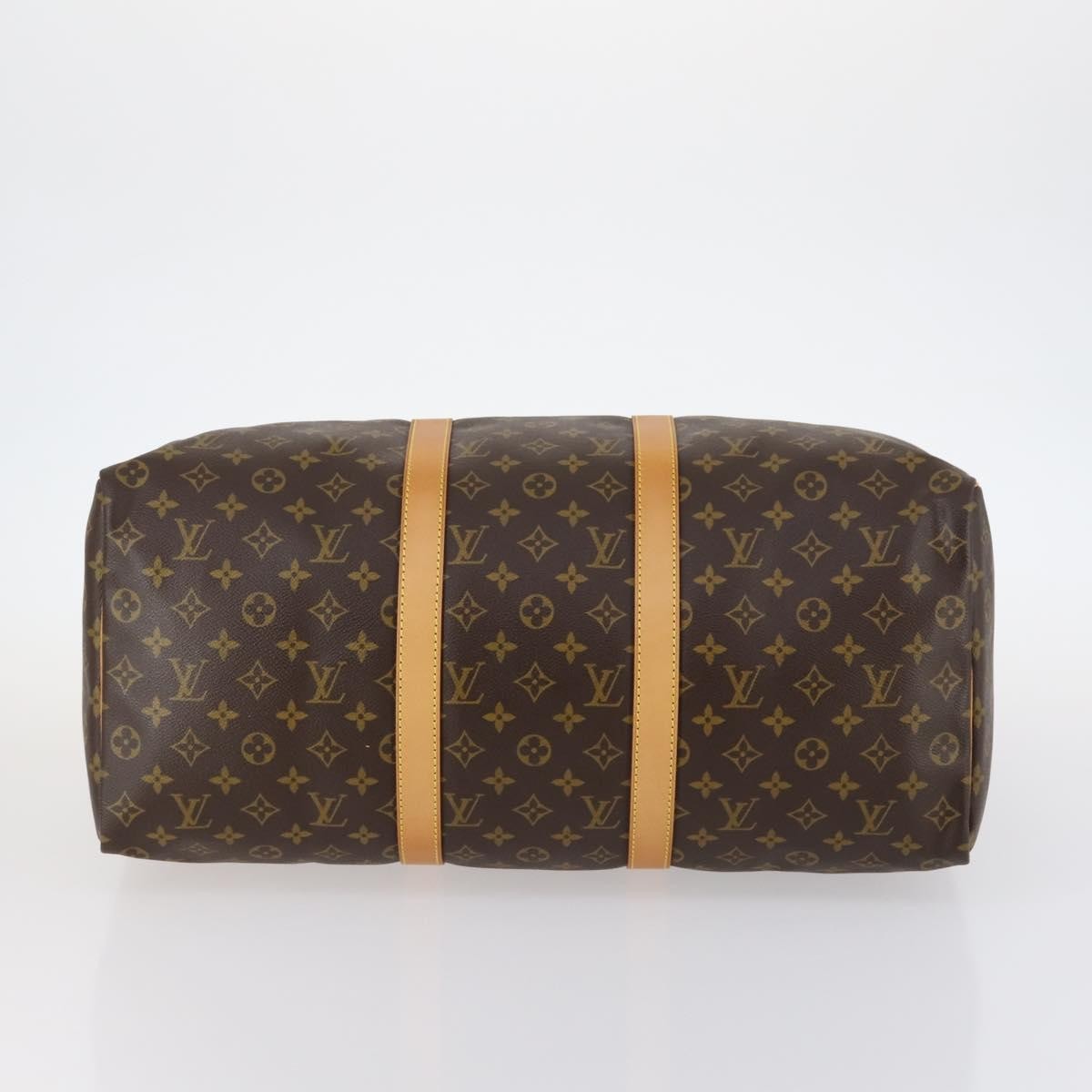 Louis Vuitton Keepall Bag Monogram Canvas, BROWN, CANVAS, Travel bag