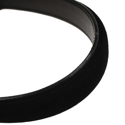 Salvatore Ferragamo Gancini Convertible Top Handle Bag Suede, BLACK, SUEDE, Handbag