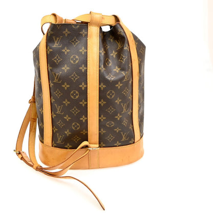 Louis Vuitton Randonnee Backpack Monogram Canvas, BROWN, CANVAS, Shoulder bag