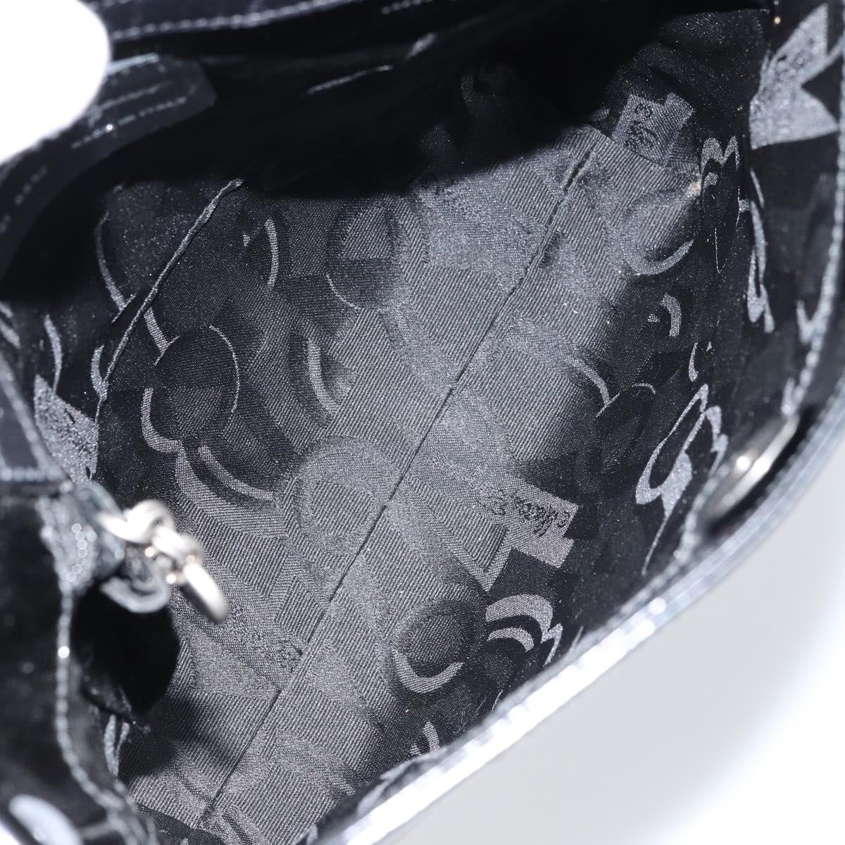 Salvatore Ferragamo Vala Shoulder Bag Patent Leather, BLACK, PATENT_LEATHER, Shoulder bag