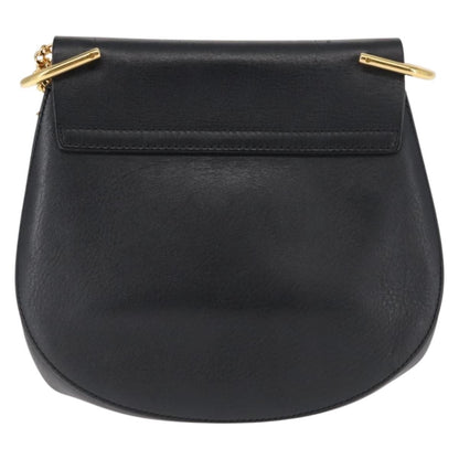 Chloe Drew Shoulder Bag Leather, BLACK, LEATHER, Shoulder bag