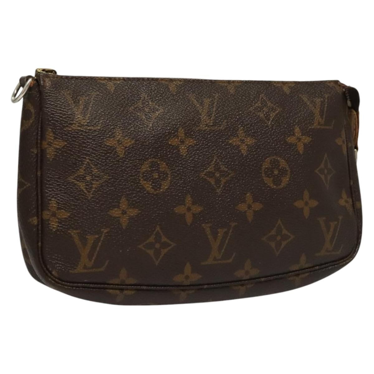 Louis Vuitton Pochette Accessoires Monogram Canvas, BROWN, CANVAS, Clutche & pouche