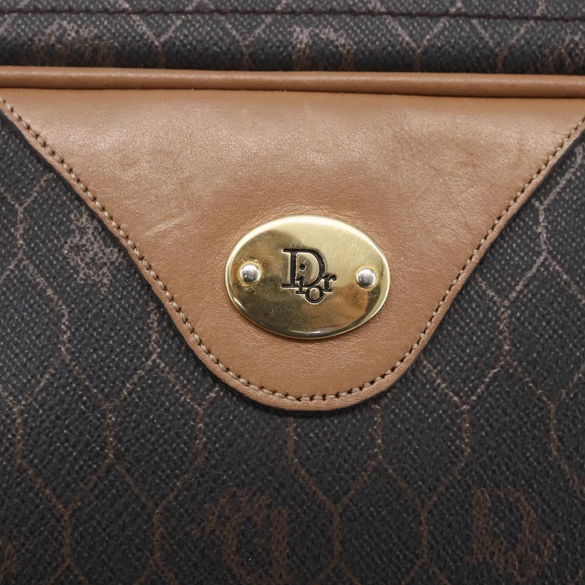 Christian Dior Vintage Honeycomb Shoulder Bag Canvas, BLACK, CANVAS, Shoulder bag