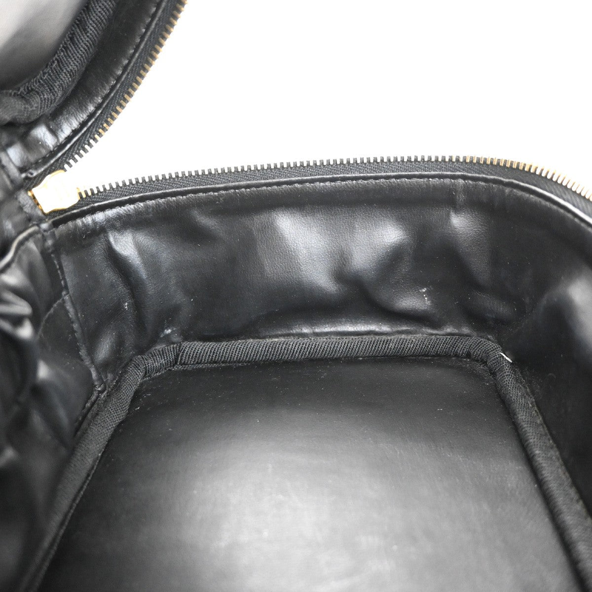 Chanel Vanity pouch Leather, BLACK, LEATHER, Toiletry Case