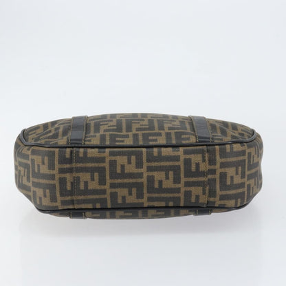 Fendi Zucca spalmati Zucca canvas spalmati flap rounded, BROWN, CANVAS, Handbag